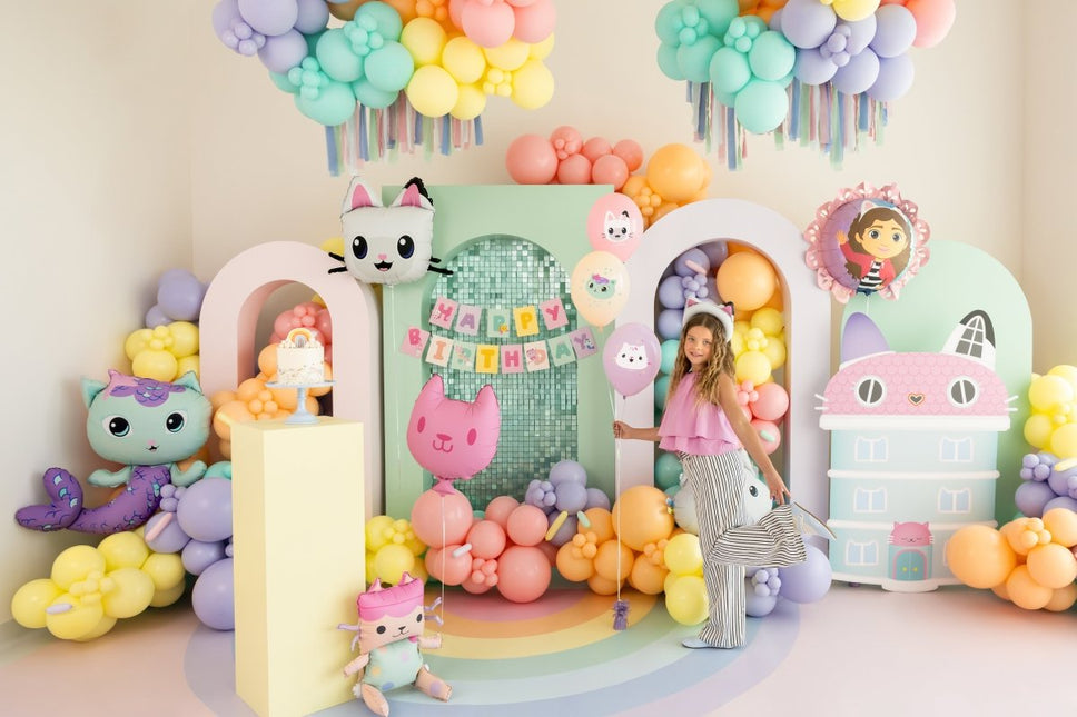 Letterslinger Happy Birthday Gabby's Dollhouse, 180 x 15 cm van Partydeco koop je bij Partywinkel