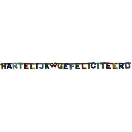 Letterslinger Hartelijk Gefeliciteerd van Folat koop je bij Partywinkel
