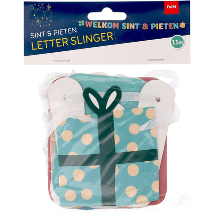 Letterslinger Welkom Sint & Piet 1,5m van Folat koop je bij Partywinkel