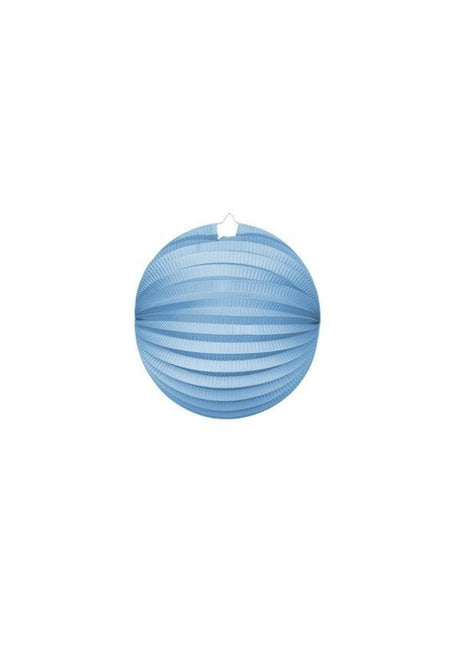Licht Blauwe Lampion 25cm van WeFiesta koop je bij Partywinkel