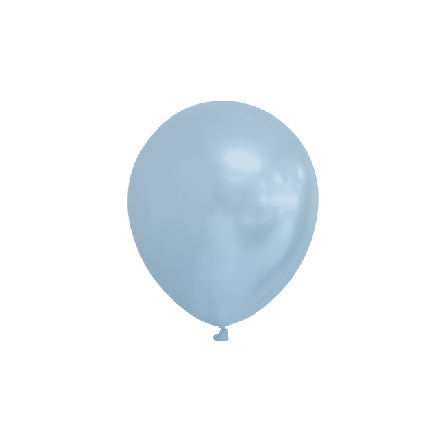 Lichtblauwe Ballonnen Metallic 13cm 100st van WeFiesta koop je bij Partywinkel