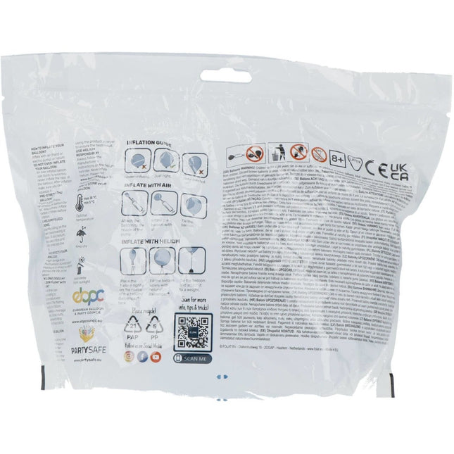 Lichtblauwe Ballonnen Powder Blue 33cm 50st van Folat koop je bij Partywinkel