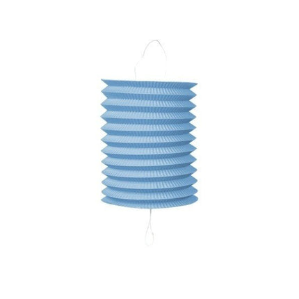 Lichtblauwe Lampion 16cm van WeFiesta koop je bij Partywinkel