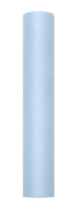 Lichtblauwe Tule Rol 30cm 9m van Partydeco koop je bij Partywinkel