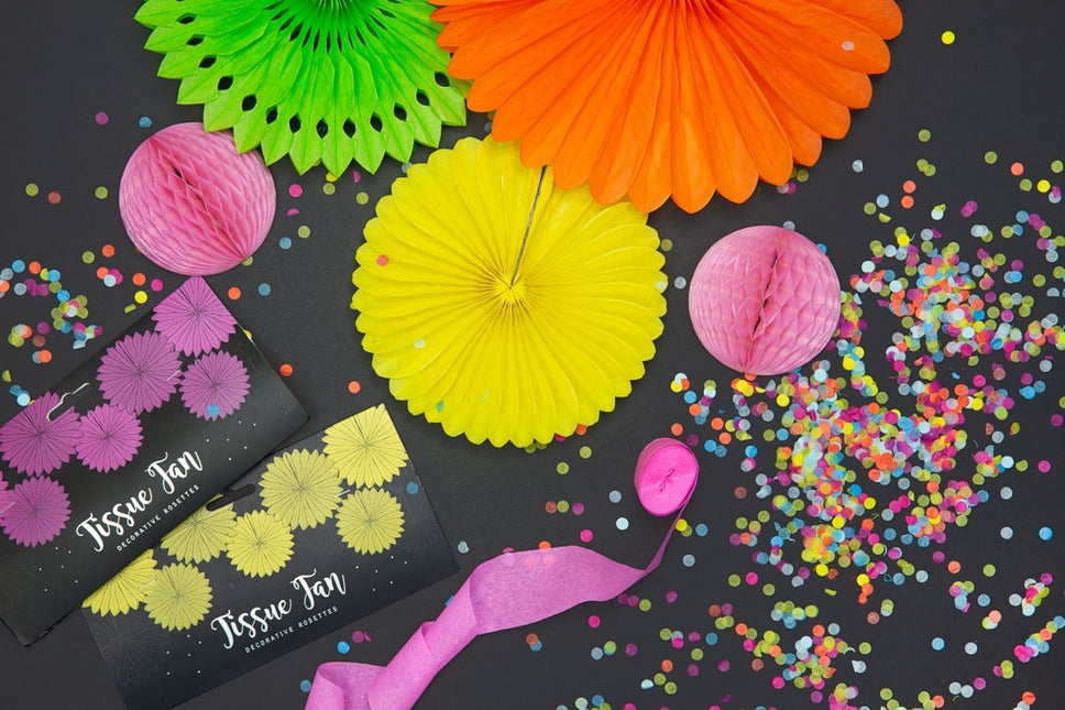 Lichtgroene Papieren Waaiers 20cm 3st van Partydeco koop je bij Partywinkel