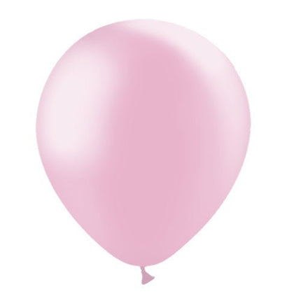 Lichtroze Ballonnen Metallic 30cm 50st van Balloonia koop je bij Partywinkel