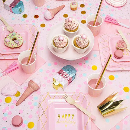 Lichtroze Servetten Deluxe 33cm 20st van Partydeco koop je bij Partywinkel