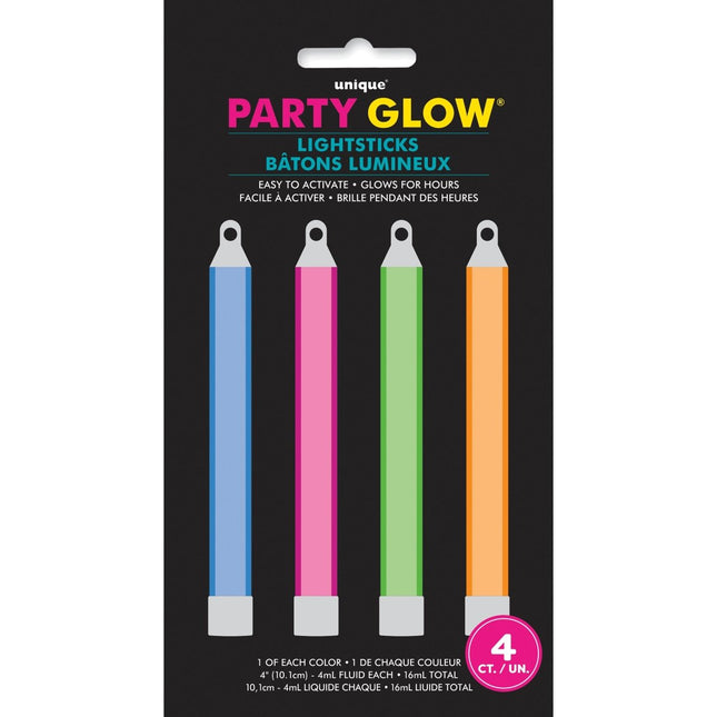 Lichtstokjes 17,2cm 4st van Unique koop je bij Partywinkel