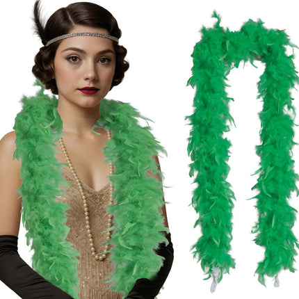 Lime Groene Boa Veren 80gr van Fiestas Guirca koop je bij Partywinkel