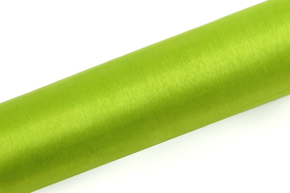 Lime Groene Organza Stof 16cm 9m van Partydeco koop je bij Partywinkel