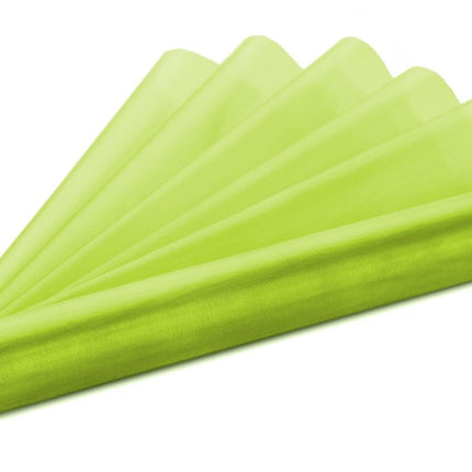 Lime Groene Organza Stof 16cm 9m van Partydeco koop je bij Partywinkel