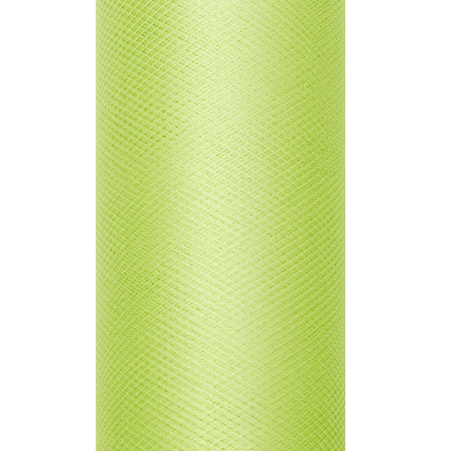 Lime Groene Tule Rol 15cm 9m van Partydeco koop je bij Partywinkel