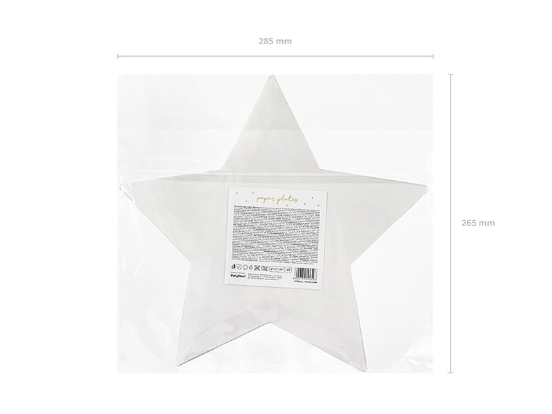 Little Star Star Borden Goud 27cm 6st van Partydeco koop je bij Partywinkel