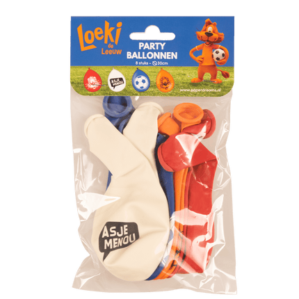 Loeki De Leeuw Ballonnen 30cm 8st van Paper Dreams koop je bij Partywinkel