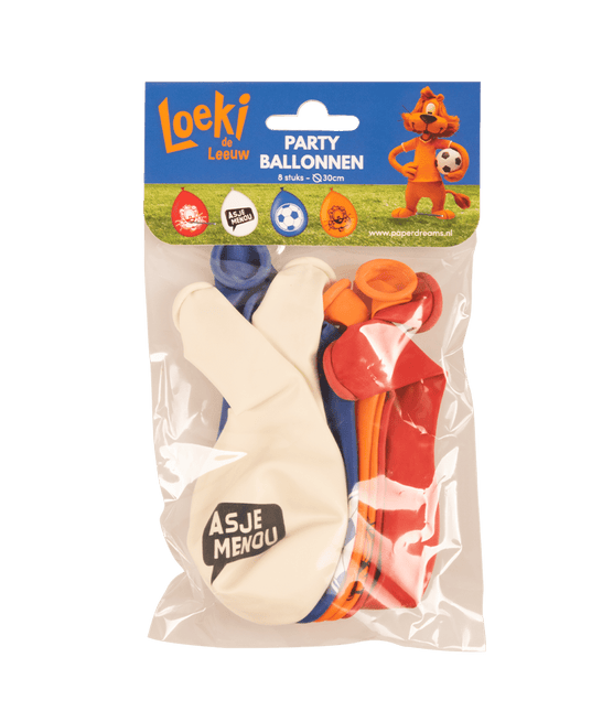 Loeki De Leeuw Ballonnen 30cm 8st van Paper Dreams koop je bij Partywinkel