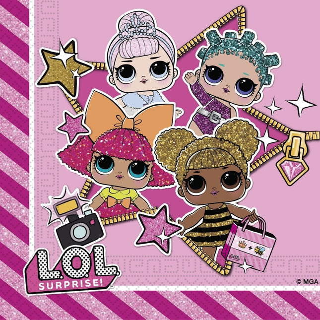 LOL Surprise Servetten 33cm 20st van Procos koop je bij Partywinkel