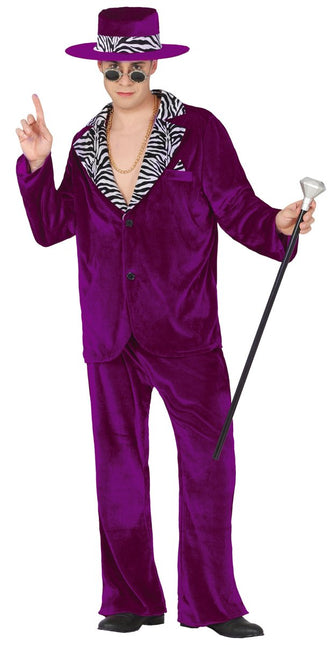 Maffia Kostuum Paars Heren van Fiestas Guirca koop je bij Partywinkel