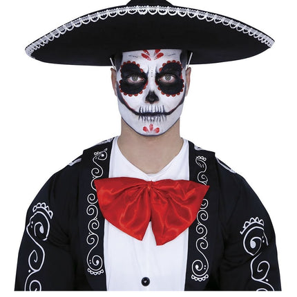 Make - Up Set Day Of The Dead Zwart Rood 8 delig van Fiestas Guirca koop je bij Partywinkel