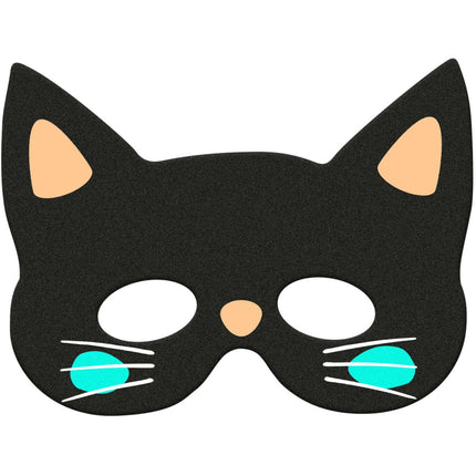 Masker Happy Halloween Zwarte Kat van Folat koop je bij Partywinkel