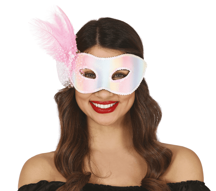 Masker Veren Pastel van Fiestas Guirca koop je bij Partywinkel