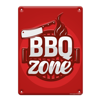 Metalen Bord Bbq Zone van Paper Dreams koop je bij Partywinkel