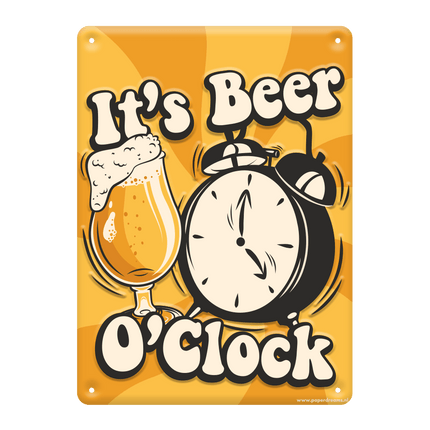 Metalen Bord Beer O'Clock van Paper Dreams koop je bij Partywinkel