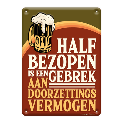 Metalen Bord Hald Bezopen van Paper Dreams koop je bij Partywinkel