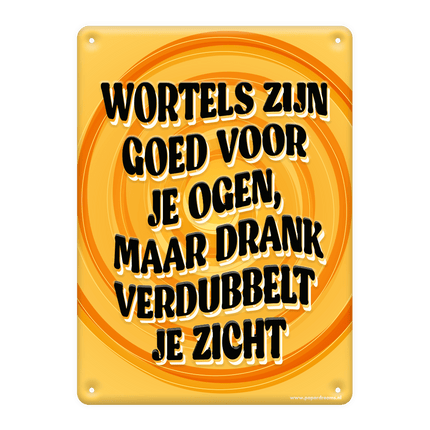 Metalen Bord Wortels Zijn Goed van Paper Dreams koop je bij Partywinkel