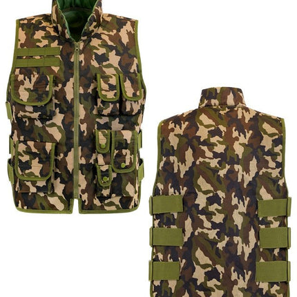 Militair Camouflage vest Kind van Widmann koop je bij Partywinkel