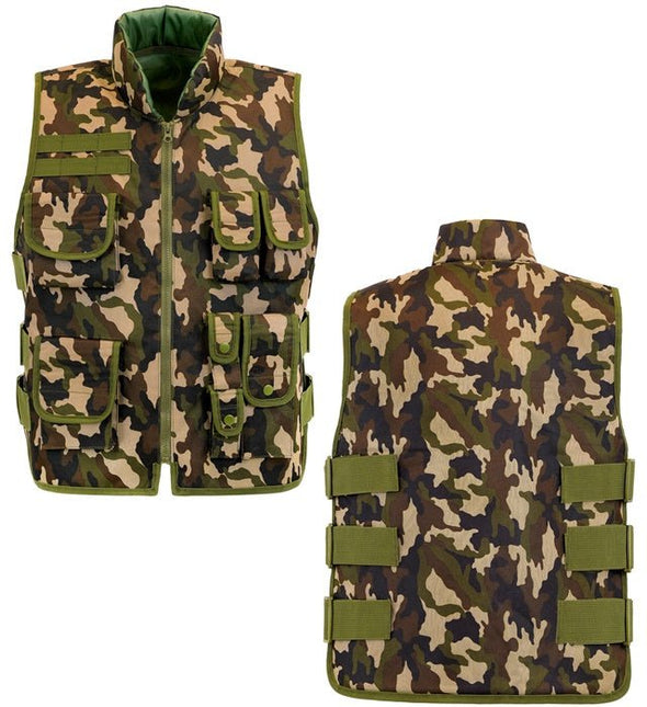 Militair Camouflage vest Kind van Widmann koop je bij Partywinkel