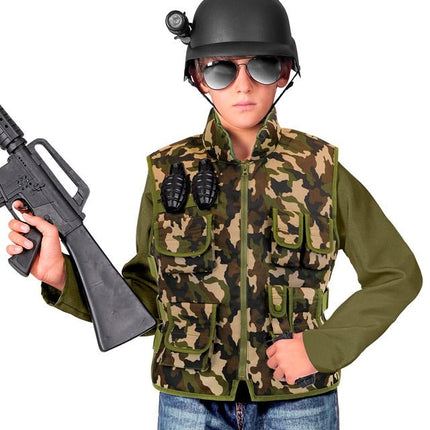 Militair Camouflage vest Kind van Widmann koop je bij Partywinkel