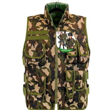 Militair Camouflage vest Kind van Widmann koop je bij Partywinkel