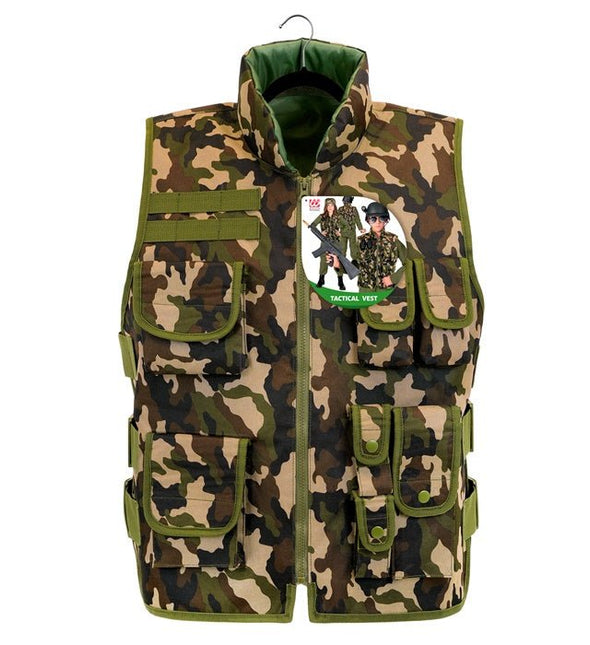 Militair Camouflage vest Kind van Widmann koop je bij Partywinkel