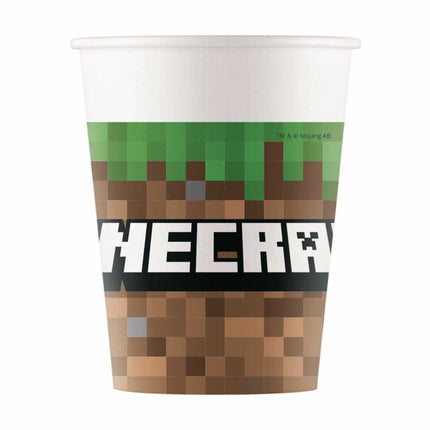 Minecraft Bekers 200ml 8st van Procos koop je bij Partywinkel