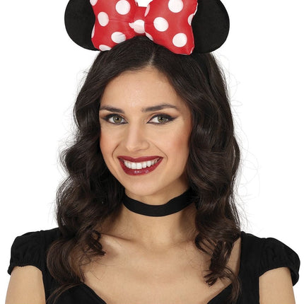 Minnie Mouse Haarband Wit Rood van Fiestas Guirca koop je bij Partywinkel