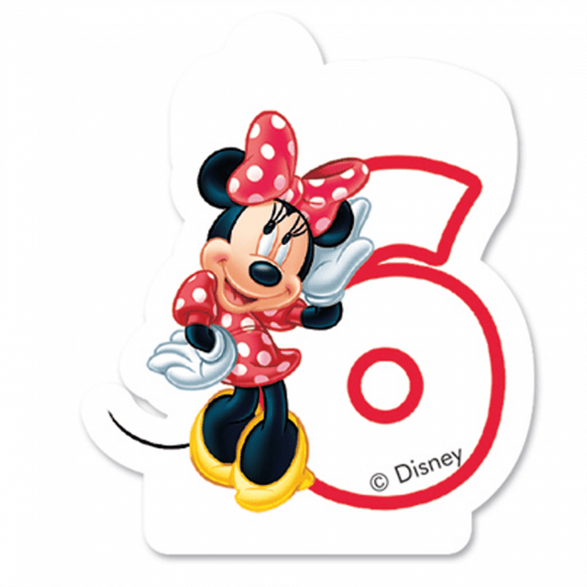 Minnie Mouse Kaars 6 Jaar van Procos koop je bij Partywinkel