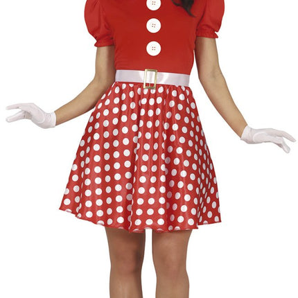 Minnie Mouse Kostuum Rood Wit Dames van Fiestas Guirca koop je bij Partywinkel