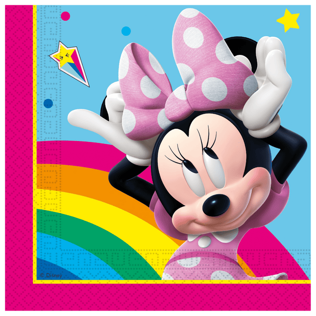 Minnie Mouse Servetten Gekleurd 33cm 20st van Procos koop je bij Partywinkel