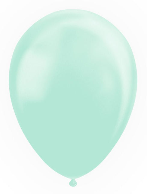 Mintgroene Ballonnen Pastel Macaron 30cm 50st van WeFiesta koop je bij Partywinkel