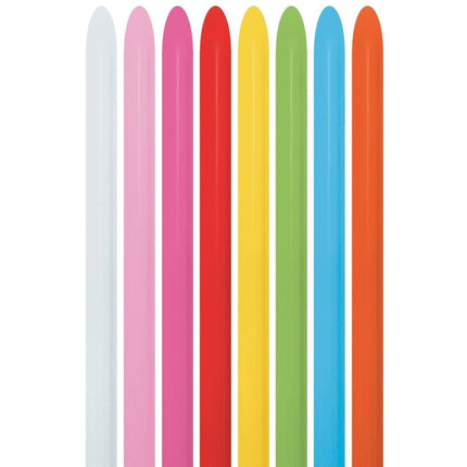Modelleerballonnen Nozzle Up Fashion Mix 2,5cm 152cm 50st van Sempertex koop je bij Partywinkel