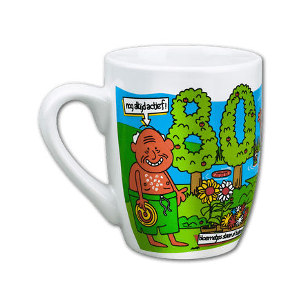 Mok 80 Jaar 12cm van Paper Dreams koop je bij Partywinkel