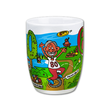 Mok 80 Jaar 12cm van Paper Dreams koop je bij Partywinkel