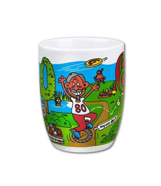 Mok 80 Jaar 12cm van Paper Dreams koop je bij Partywinkel