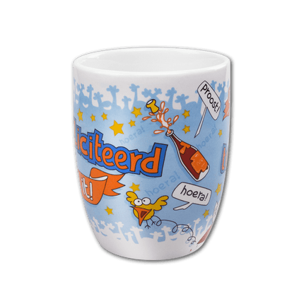 Mok Gefeliciteerd Topper 12cm van Paper Dreams koop je bij Partywinkel