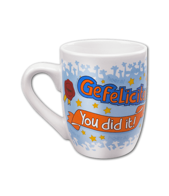 Mok Gefeliciteerd Topper 12cm van Paper Dreams koop je bij Partywinkel