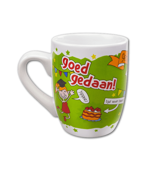 Mok Geslaagd Goed Gedaan 12cm van Paper Dreams koop je bij Partywinkel