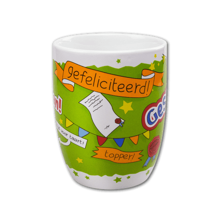 Mok Geslaagd Goed Gedaan 12cm van Paper Dreams koop je bij Partywinkel