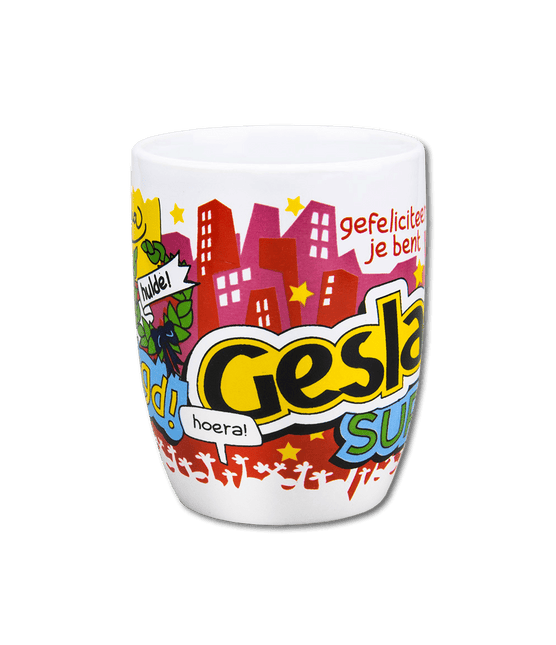 Mok Geslaagd School 12cm van Paper Dreams koop je bij Partywinkel