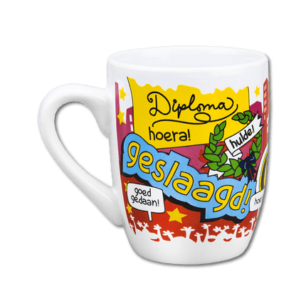 Mok Geslaagd School 12cm van Paper Dreams koop je bij Partywinkel