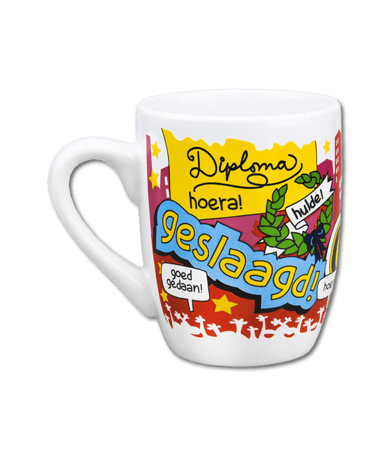 Mok Geslaagd School 12cm van Paper Dreams koop je bij Partywinkel